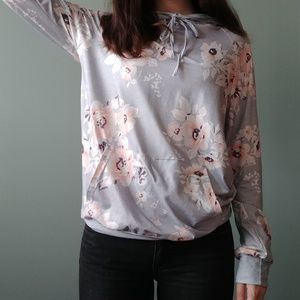 Angashion Floral Hoodie w/ Pocket